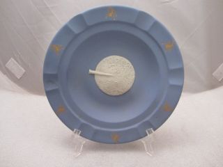 Wedgwood Jasperware 2001 A Space Odyssey White On Blue Plate (rare)