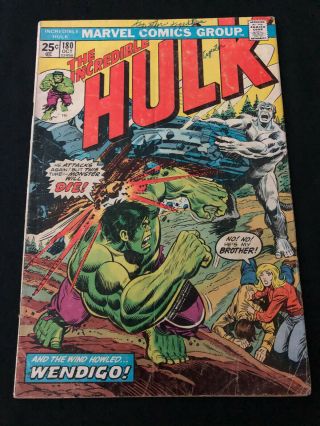 The Incredible Hulk 180 1st App Wolverine Cameo 1974 Marvel Comics