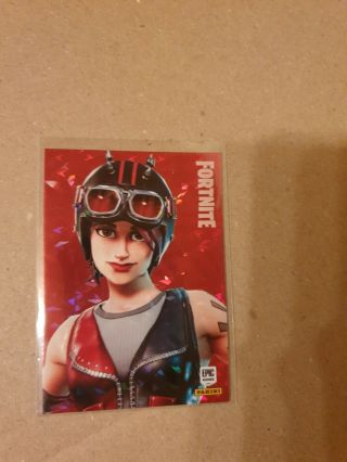 2019 Panini Fortnite Series 1 161 Chopper Crystal Cracked Ice Card Good Cond