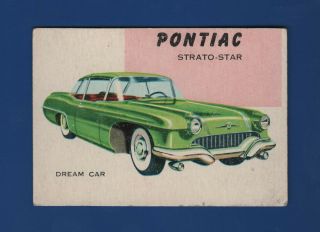 1954 1955 Topps World On Wheels Card 171 Pontiac Strato - Star High Number
