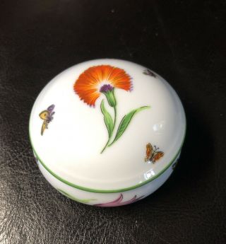 Vintage Limoges France Tiffany & Co.  Hand Painted Floral Porcelain Trinket Box
