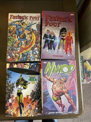 Fantastic Four By John Byrne Omnibus Vol 1 & 2,  She Hulk Omnibus,  Namor Omnibus