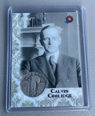2020 Historic Autographs Potus The First 36 Calvin Coolidge Quarter /35