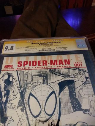 Ultimate Comics Spider - Man 1 Cgc Stan Lee 9.  8 Signature Autograph Vip Comic