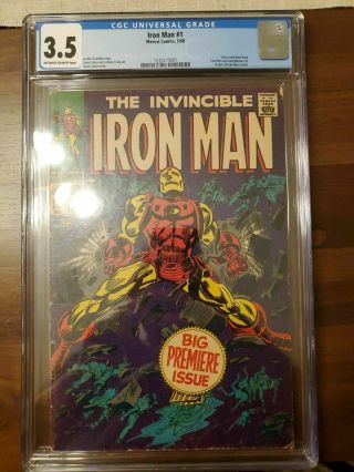 Iron Man 1 | Cgc 3.  5 | 1st Issue Of Iron Man Classic Silver Age Series