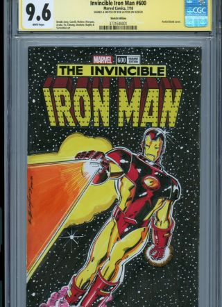 IRON MAN 256 Recreation sketch cover by BOB LAYTON CGC SS 9.  6 Marvel 2