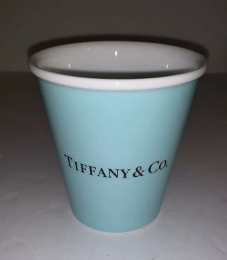 Tiffany & Co Bone China Paper Cup Coffee Tiffany Blue Japan Made 11285 10 Ounce
