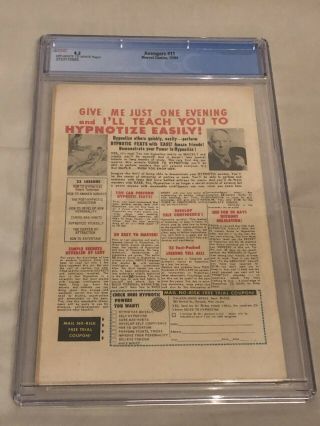 AVENGERS 11 Marvel Comics 1964 CGC 4.  5 Early Spider - Man Appearance,  Kang 2