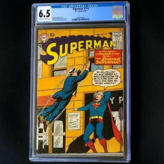 2 Comics: Superman 119 (dc 1958) Cgc 6.  5 & 80 Page Giant 1 (dc 1964) Cbcs 6.  0