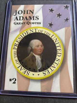 2020 Historic Autographs POTUS The First 36 Great Quotes John Adams 3/10 2