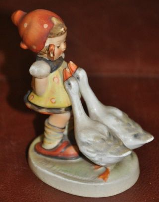 Goebel Hummel Figurine 47 3/0 " Goose Girl " Tmk2 Full Bee Germany 4 "