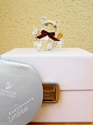 Swarovski Crystal Kris Bear Celebration Figurine 763nr000005 / 238168 Mib C403