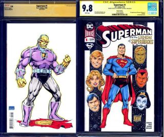Superman 1 Blank Cgc Ss 9.  8 Signed Superman Wraparound Sketch Anthony Castrillo