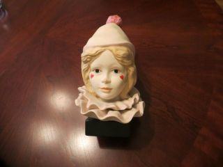 Cybis Figurine Bisque Porcelain " Valentine Clown Bust "