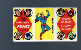 1966 Topps Comic Book Foldees - Superman 26 Justice League Dc