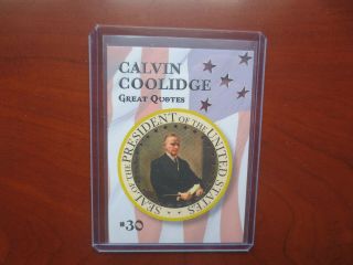 President Calvin Coolidge 2020 Historic Autographs Ha Potus Quote Card /10