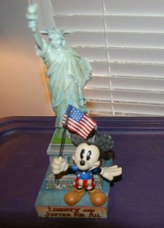 Jim Shore Disney Mickey Mouse Liberty And Justice For All Statue Of Liberty