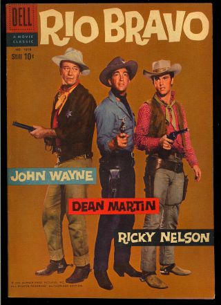 Four Color 1018 (rio Bravo) John Wayne Photo Cover Dell Tv Comic 1959 Vg - Fn