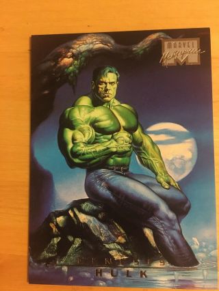 1996 Marvel Masterpieces Base 99 Hulk (boris & Julie Series) Pack Fresh Nm