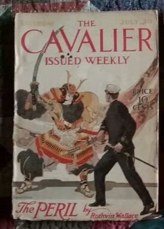 The Cavalier Issued Weekly July 20 1912 " The Peril " By Rothvin Wallace