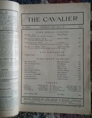 The CAVALIER Issued Weekly July 20 1912 