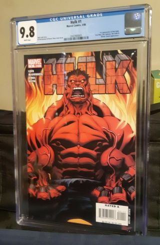 Hulk 1 2008 Cgc 9.  8 1st Appearance Red Hulk 1st Print Ed Mcguinness