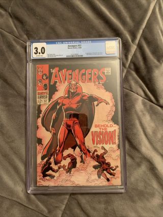 The Avengers 57 1st Vision Cgc 3.  0