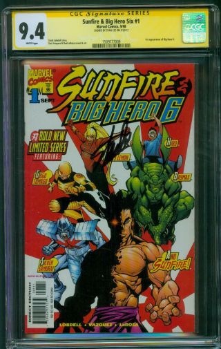 Sunfire Big Hero Six 1 Cgc Ss 9.  4 Stan Lee Sign 1998 X Men Movie Alpha Flight