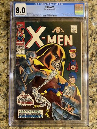 X - Men 33 Cgc 8.  0 Vf / Juggernaut Doctor Strange Appearance / Marvel Comic