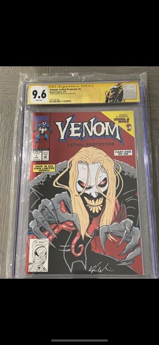 Venom Lethal Protector 1 Cgc 9.  6 And Knull Revision Cgc Ss 9.  6 Custom Label Set