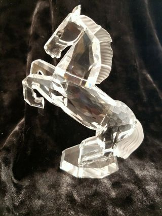 Swarovski Silver Crystal Rearing Horse Figurine White Stallion