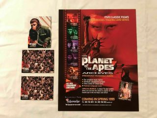 1999 Inkworks The Planet Of The Apes Archives Promo Card Set Of 3,  Sell Sheet