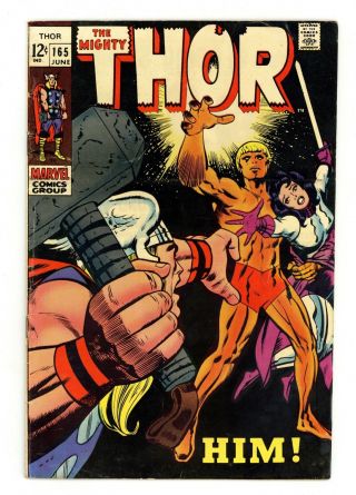 Thor 165 Vg 4.  0 1969 1st Full App.  Adam Warlock
