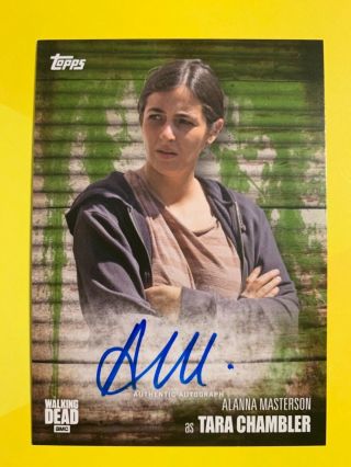 Topps The Walking Dead Season 6 Autograph Card Alanna Masterson As Tara 13/25
