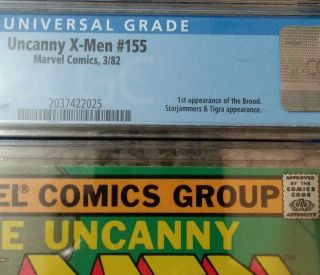 Uncanny X - Men 155 1st Brood Hi - Grade CGC NM/MNT 9.  8 White Pgs 3