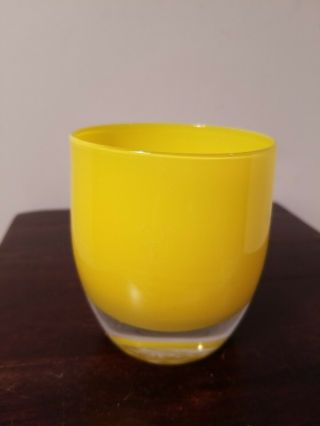 Glassybaby Handblown Art Glass Candle Votive Holder Sunshine