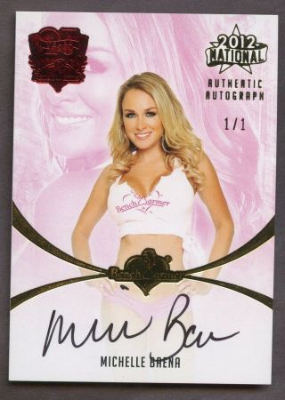 2012 Benchwarmer National 25 Years Red Foil Michelle Baena Auto 1/1