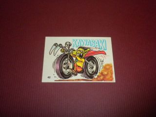 Silly Cycles Sticker Card 42 Donruss 1972 Odd Rods Related