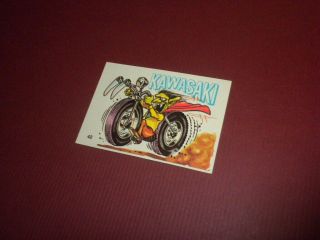 SILLY CYCLES sticker card 42 Donruss 1972 Odd Rods related 2