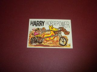 Silly Cycles Sticker Card 15 Donruss 1972 Odd Rods Related