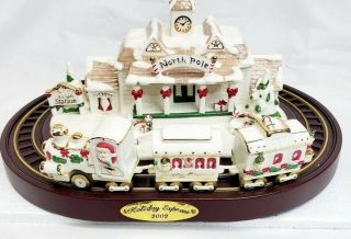 Stunning 2002 Avon Holiday Express Porcelain Christmas Train Sound And Motion