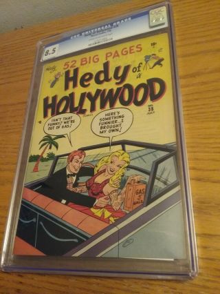 Hedy Of Hollywood Comics 38 Cgc 8.  5 1950
