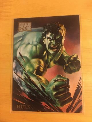 1996 Marvel Masterpieces Base 20 Hulk (boris & Julie Series) Pack Fresh Nm