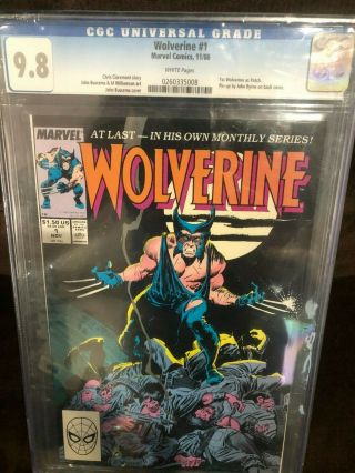 Marvel Comics Wolverine 1 11/88 Cgc 9.  8 White Pages (old Cgc Label)