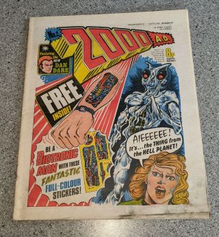 2000ad Prog 2 1977 1st Appearance Judge Dredd With Stickers Lower Grade
