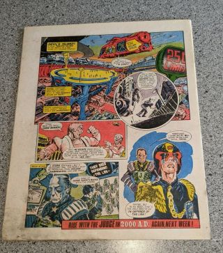 2000AD Prog 2 1977 1st Appearance Judge Dredd with Stickers Lower Grade 4