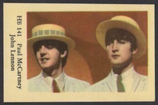 The Beatles - Paul Mccartney - John Lennon 1965 Swedish Hb Set Gum Card Hb 141