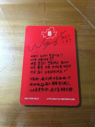 NCT127 1st Mini Album NCT 127 Fire Truck Winwin Type - B Photo Card K - POP (56 (6 2