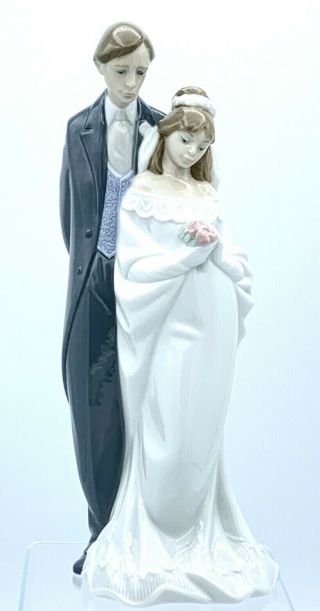 Nao By Lladro 1437 Love Always Wedding Bride And Groom Porcelain Figurine 2002