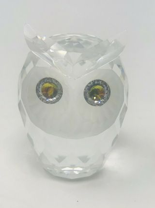Swarovski Crystal Large Owl Retired 2.  75” 2
